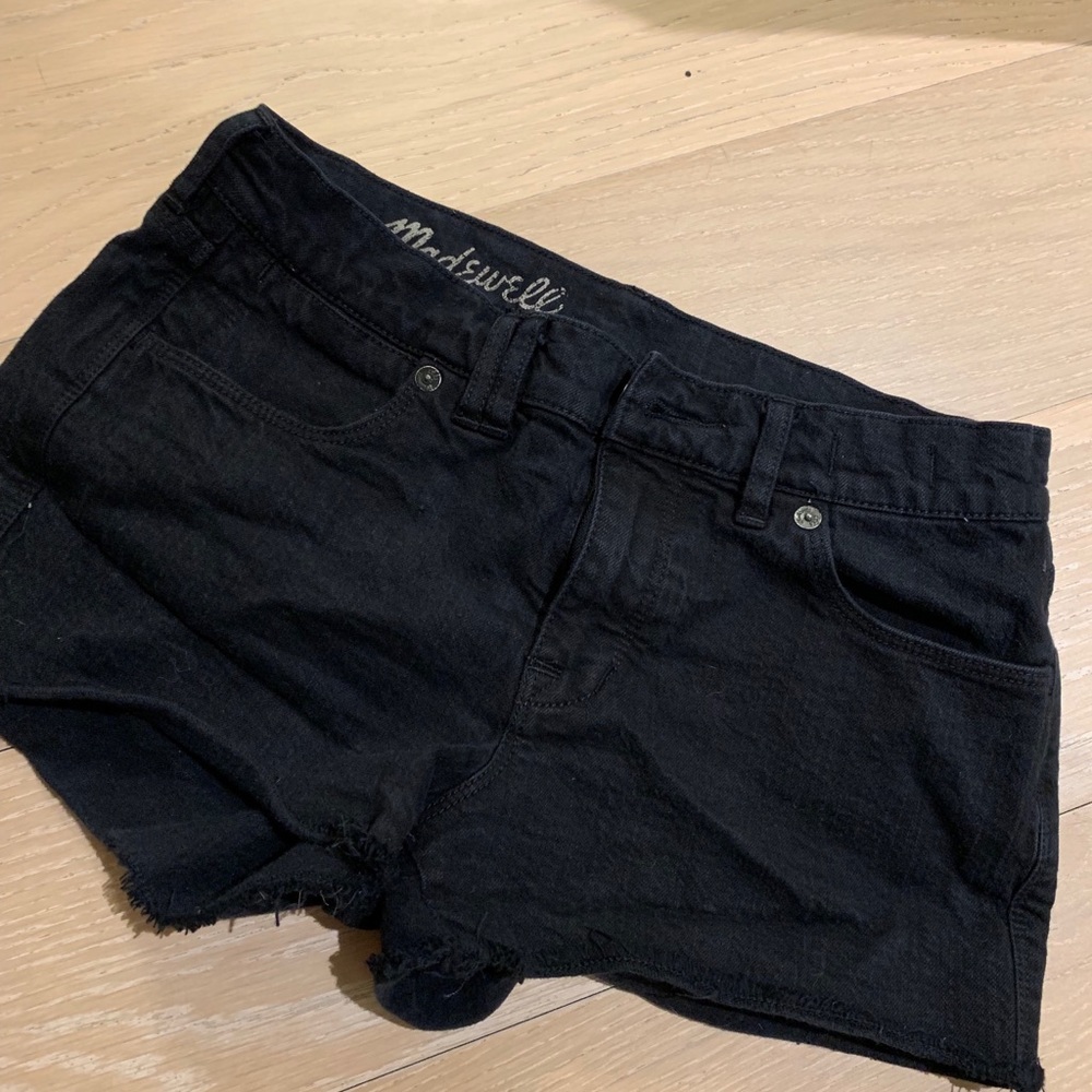 Madewell denim shorts.